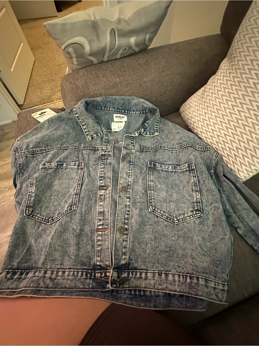 Rivalry Threads Acid Wash Blue Denim Jacket
